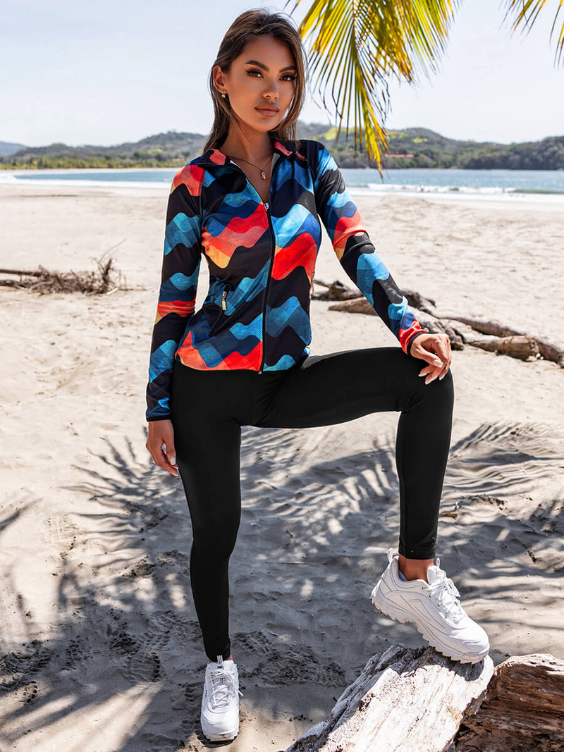 Жіночий спортивний костюм з двох частин Кольоровий OZONEE O/20687Z