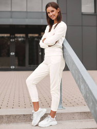 Жіночий спортивний костюм з двох частин Кремова OZONEE O/MB2037/21