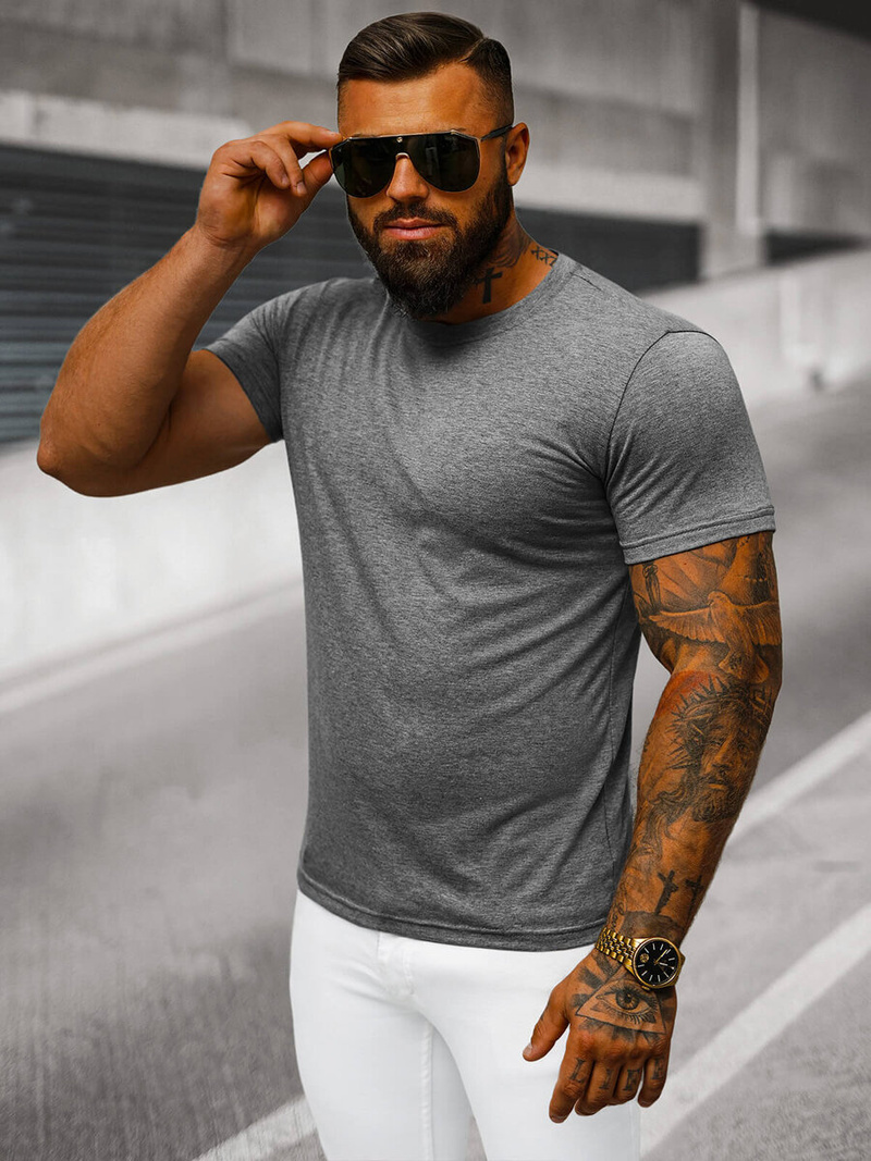 Футболка чоловіча Графітові OZONEE JS/712005/5Z