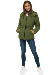 Kurtka zimowa damska zielona OZONEE JS/M23060/2