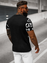 T-shirt męski czarny OZONEE O/8T1280/3