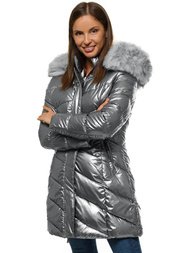 Куртка жіноча срібляста OZONEE O/DK026/24