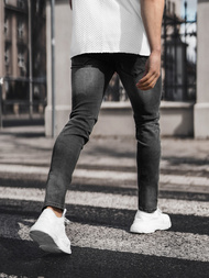 Spodnie jeansowe męskie czarne OZONEE NB/MP0057N