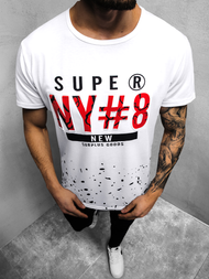 T-Shirt męski biały OZONEE JS/KS2028Z