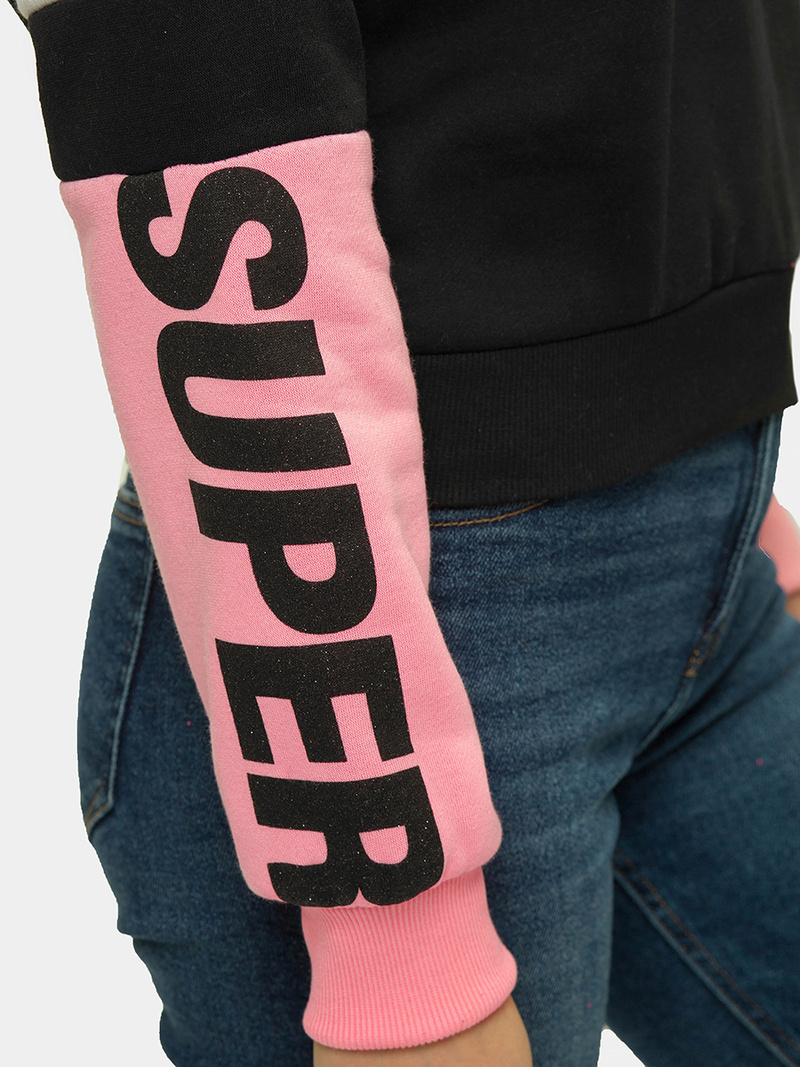 Bluza z kapturem damska czarna OZONEE JS/B26029