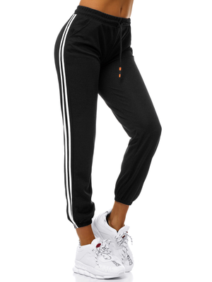 Spodnie dresowe damskie czarne OZONEE JS/1020/A1
