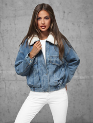 Kurtka damska jeansowa niebieska OZONEE O/Z02