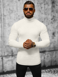 Sweter męski golf ecru OZONEE L/2533Z