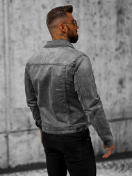 Kurtka męska jeansowa grafitowa OZONEE T/90022Z