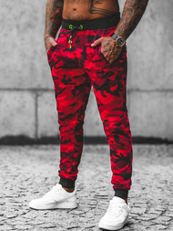 Spodnie dresowe męskie czerwone OZONEE JS/KZ15Z