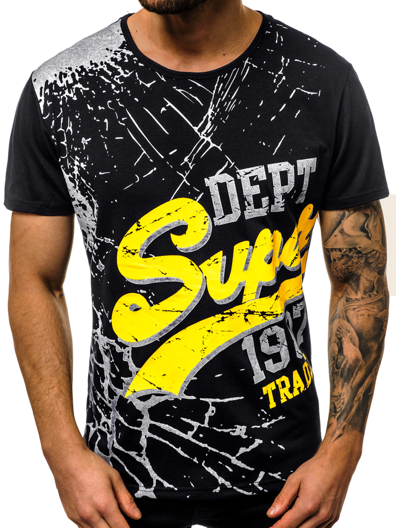 Футболка чоловіча Чорний OZONEE JS/KS1942