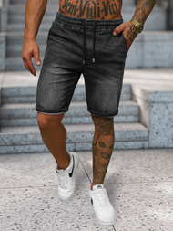 Spodenki męskie jeansowe czarne OZONEE NB/MP0314N