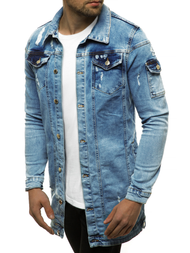 Kurtka męska jeans jasno-niebieska OZONEE G/474K