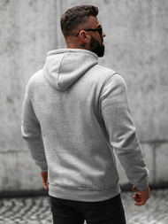 Bluza z kapturem męska szara OZONEE O/8B156/2