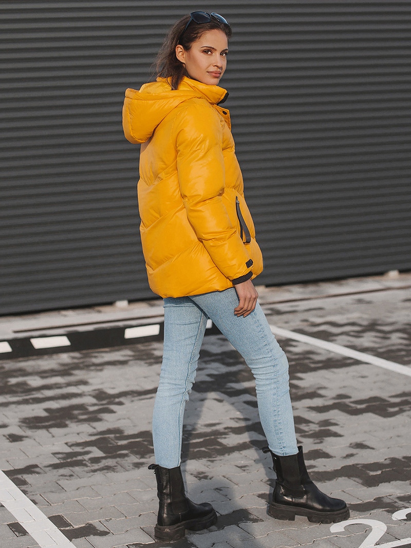 Kurtka zimowa damska camelowa OZONEE JS/M23065/3