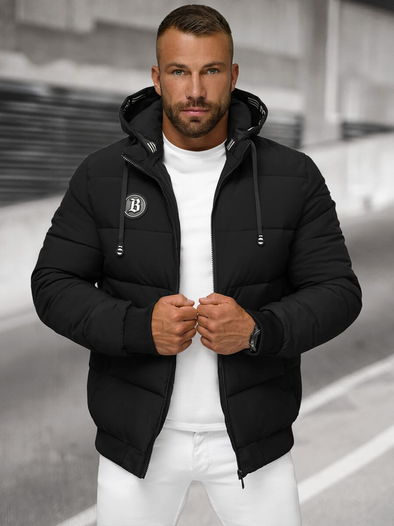 Куртка зимова чоловіча чорна OZONEE JS/31M5026/392