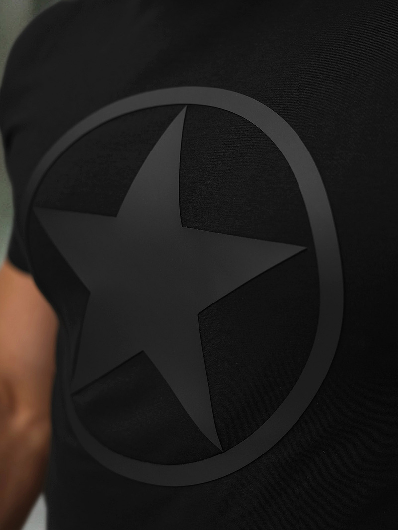 T-shirt męski slim fit czarny OZONEE NB/MT3151