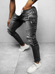 Джинси чоловічі Чорнi OZONEE NB/MP007N