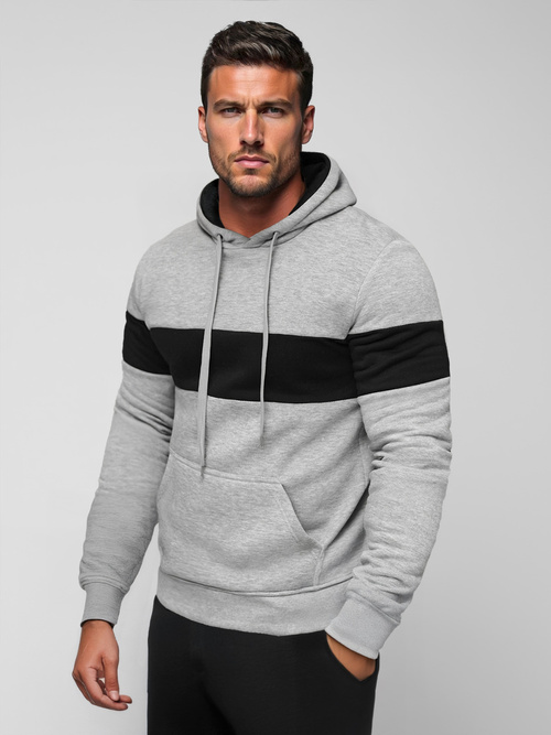 Bluza z kapturem męska szara OZONEE JS/8B1316/2Z