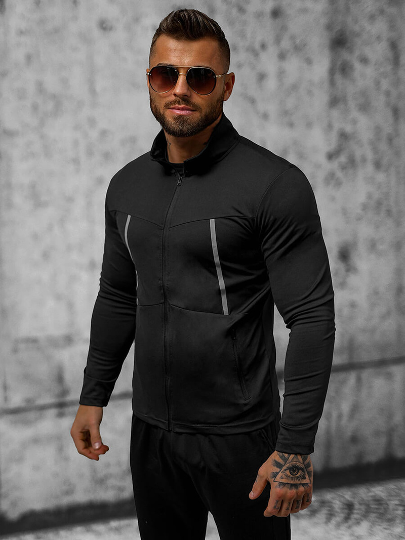 Kurtka przejściowa męska czarna OZONEE JS/M10308