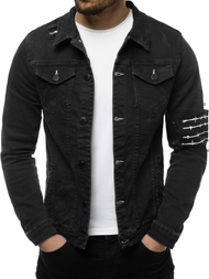 Kurtka jeans męska czarna OZONEE G/602