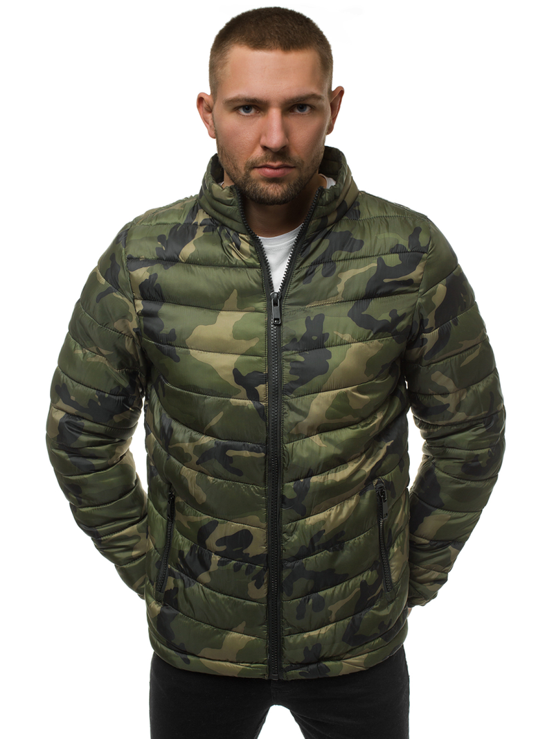 Kurtka męska przejściowa zielona-moro OZONEE JS/SM80Z