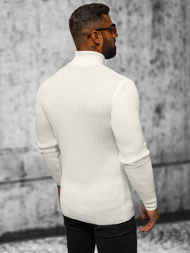 Sweter męski golf ecru OZONEE L/2533Z