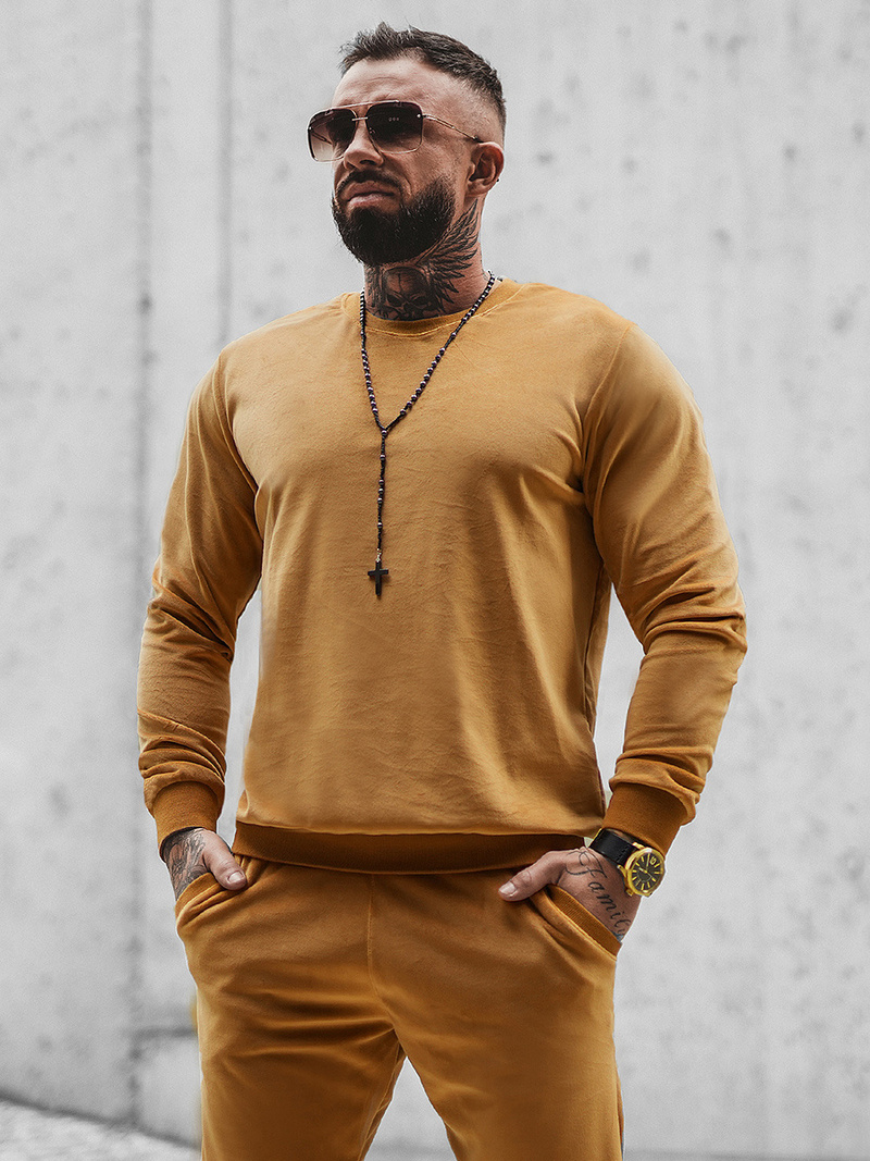 Спортивний костюм чоловічій Гiрчичний OZONEE O/12130Z