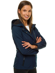 Kurtka softshell damska z kapturem granatowa OZONEE JS/HD181/4