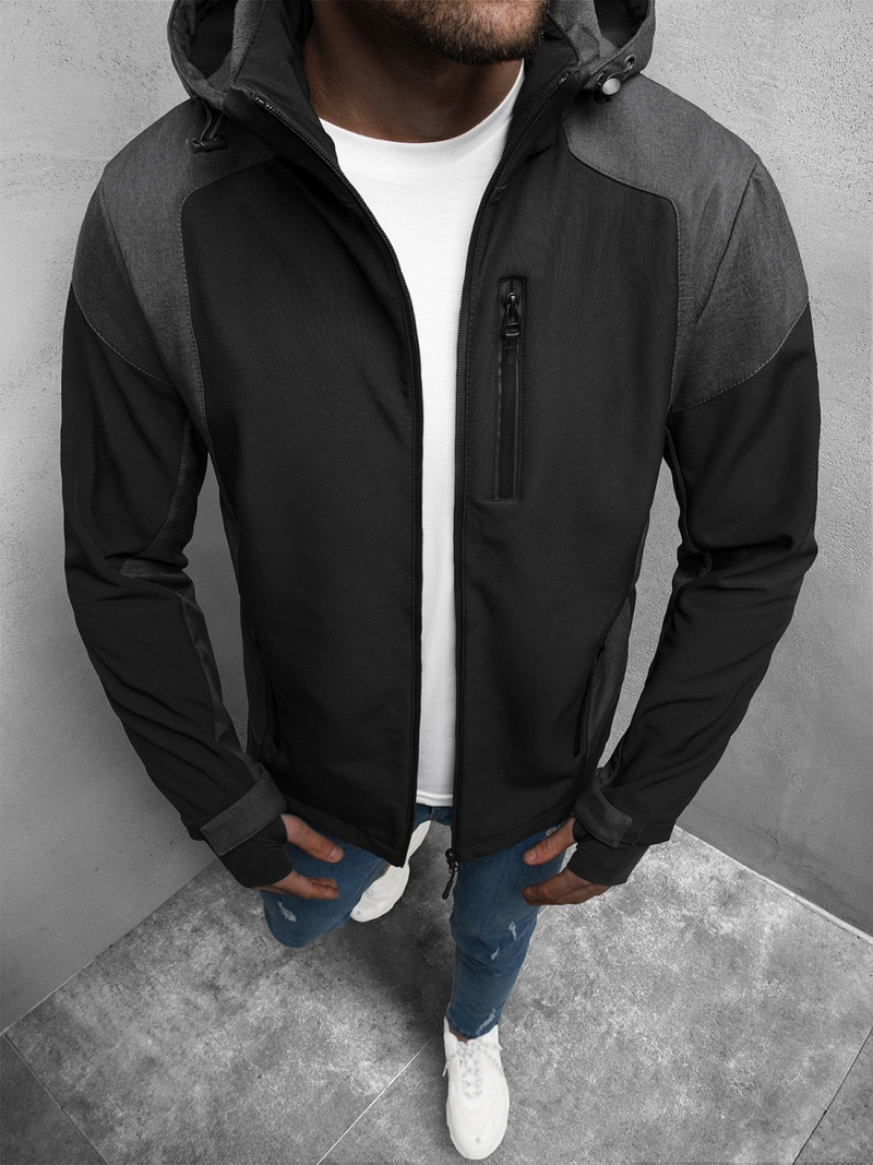 Куртка softshell чоловіча Чорна OZONEE JS/HM190/1