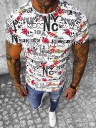 T-shirt męski kolorowy OZONEE O/BL63