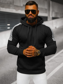 Bluza z kapturem męska czarna OZONEE JS/8B1311/3