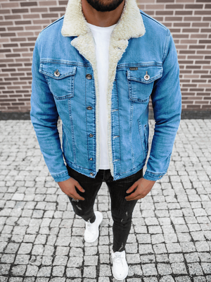 Kurtka męska jeans niebieska OZONEE BN/7274