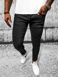 Spodnie jeansowe męskie czarne OZONEE E/6592/01