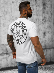 T-shirt męski slim fit biały OZONEE NB/MT3043