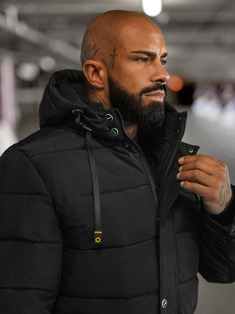 Kurtka męska pikowana czarna OZONEE JS/57M7503/392