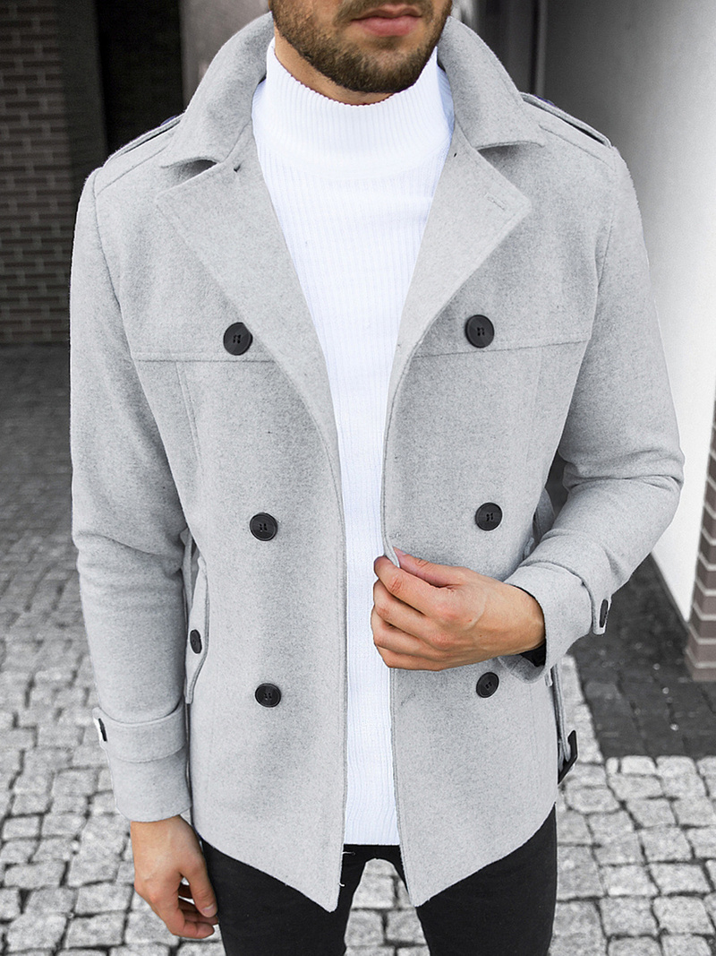 Пальто чоловіче Яскраво-Сiрий OZONEE O/5627