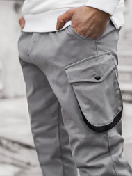 Spodnie męskie joggery szare OZONEE A/705