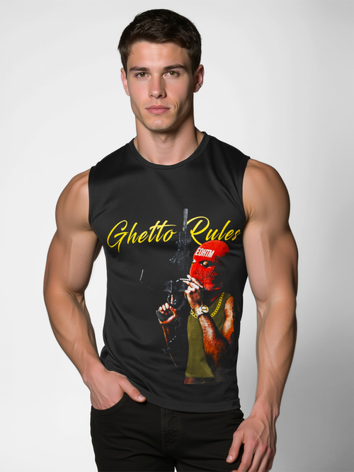 Футболка Чоловіча Чорна OZONEE O/T107/3Z