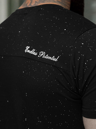 T-shirt męski slim fit czarny OZONEE O/QQ1387