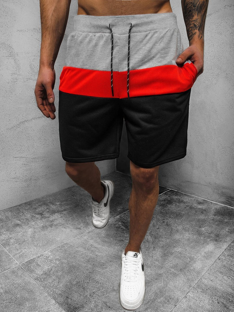 Шорти чоловічі Чорно-Червонi OZONEE JS/KS2565