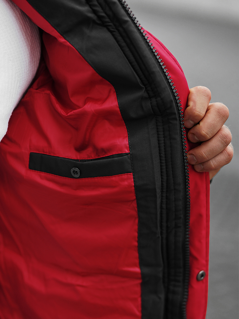 Kurtka zimowa męska pikowana czarna OZONEE N/7330Z