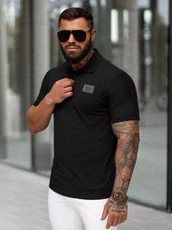 Koszulka męska polo czarna OZONEE NB/MT3124