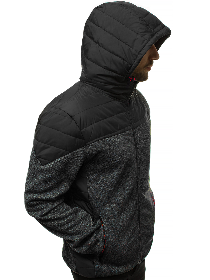 Kurtka męska czarna OZONEE JS/KS2158