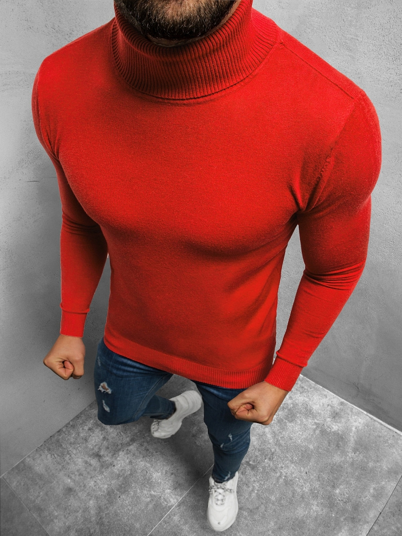 Светр чоловічій Червоний OZONEE TMK/YY02/5Z