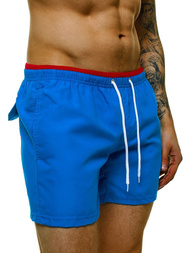 Spodenki kąpielowe męskie niebiesko-czerwone OZONEE ST006-7