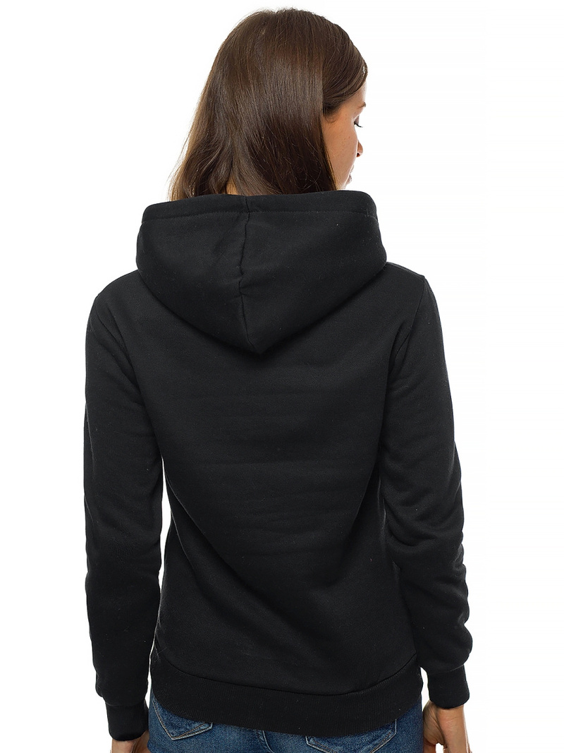 Bluza z kapturem damska czarna OZONEE JS/B26016