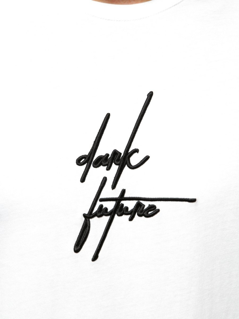 T-Shirt bez rękawów męski biały OZONEE MACH/M1176