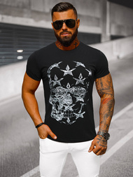 T-shirt męski czarny OZONEE O/T121/3Z