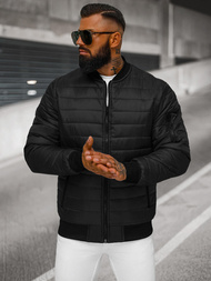 Kurtka bomberka męska czarna OZONEE JS/MY02Z 